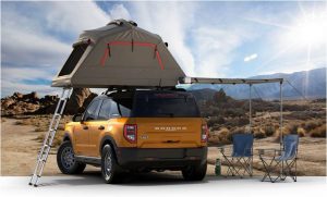 Tent and awning on the 2021 Ford Bronco Sport.