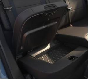 Under-the-seat storage on the 2021 Ford Bronco Sport.